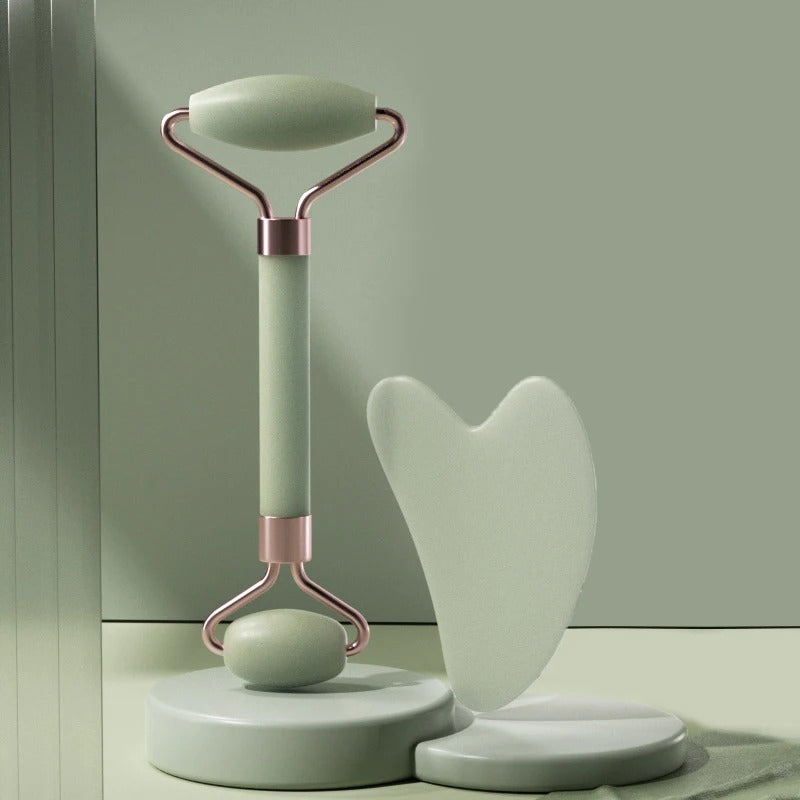 Jade Roller and Gua Sha Stone Set